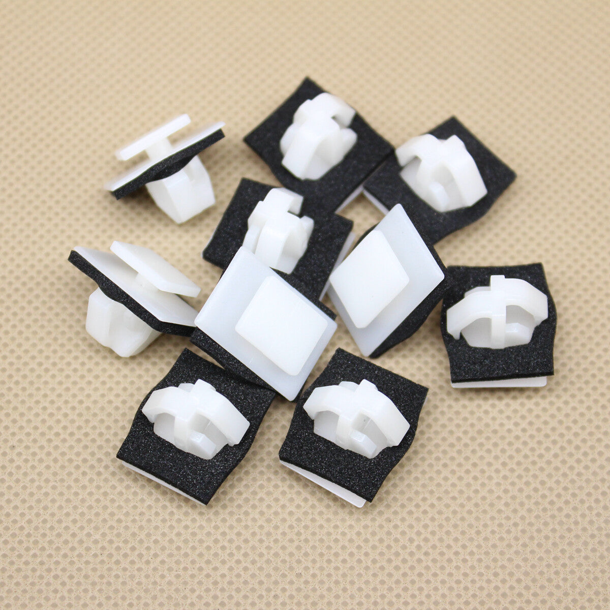 10x Body Side Moulding Clip With Sealer for Hyundai for Kia 87756-2E000 White Nylon