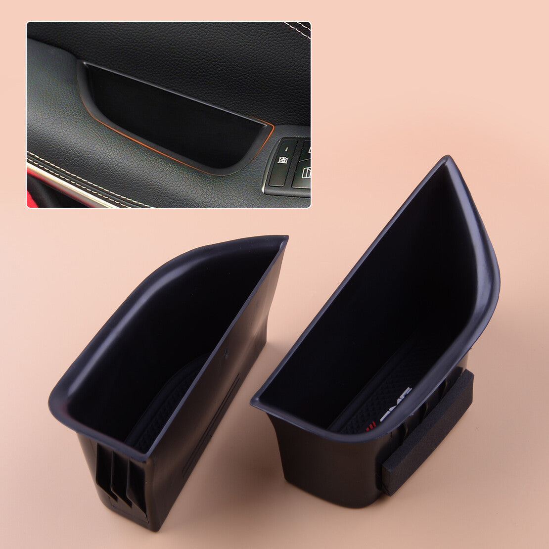 Accessories Storage Front Door Fit for Benz CLA GLA Class 14-18 2Pcs Box Holder