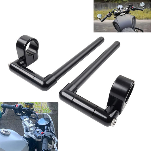 Motorcycle 48MM Cafe Racer Bars 7/8 Universal Clip-On Handlebar Fork Tube