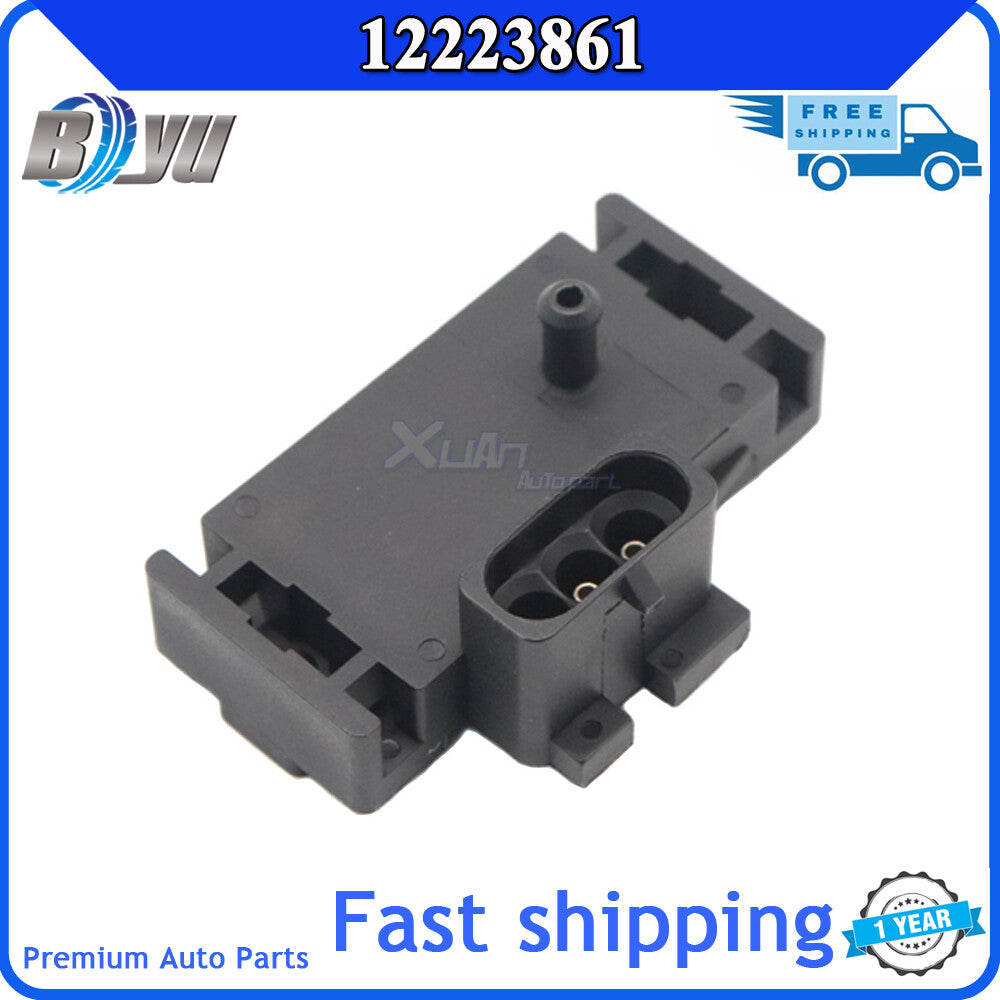 Suitable for universal 3-bar manifold map sensor Boost Turbo with tailpipe cable 12223861 - v