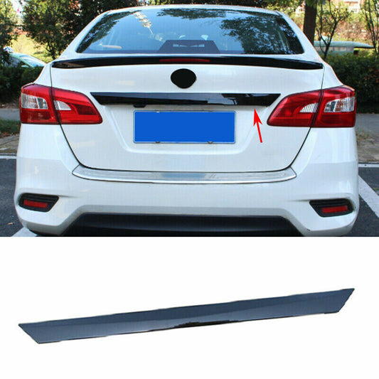 Glossy Black Rear Door Trunk Lid Molding Cover Trim for Nissan Sentra 2016-2019