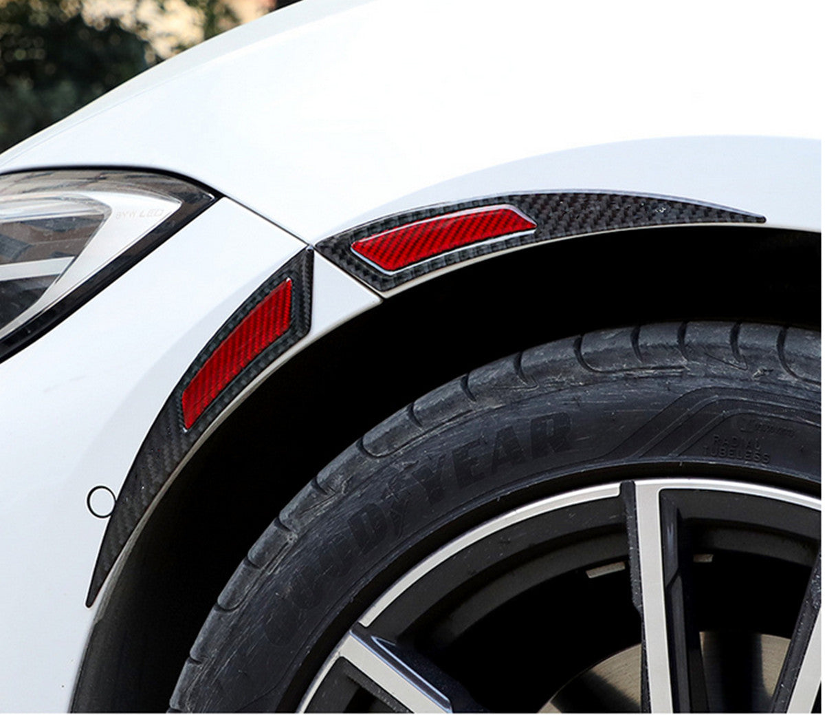 2Pcs Car Fender Wheel Eyebrow Arch Lips Trim Cover Splash Guard Protector Strips
