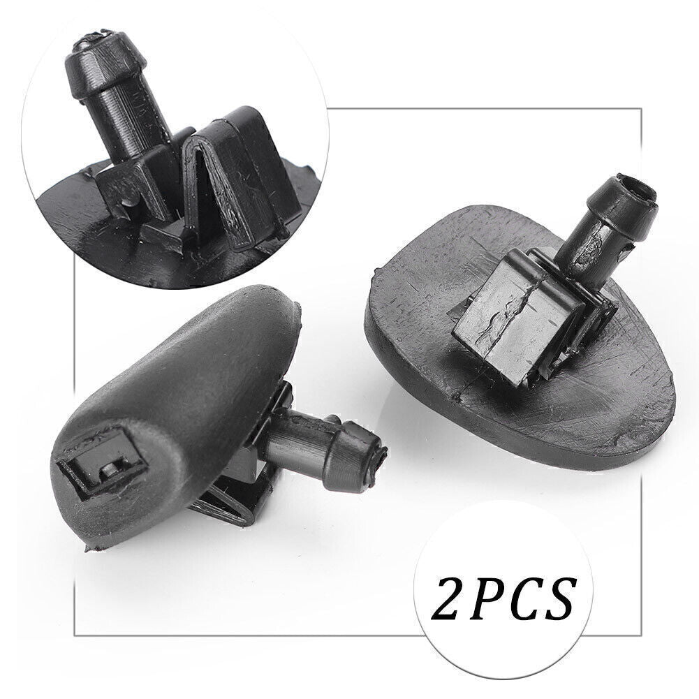 2-piece windshield washer nozzle for Peugeot 206 for Citroen C2, black ABS. Q