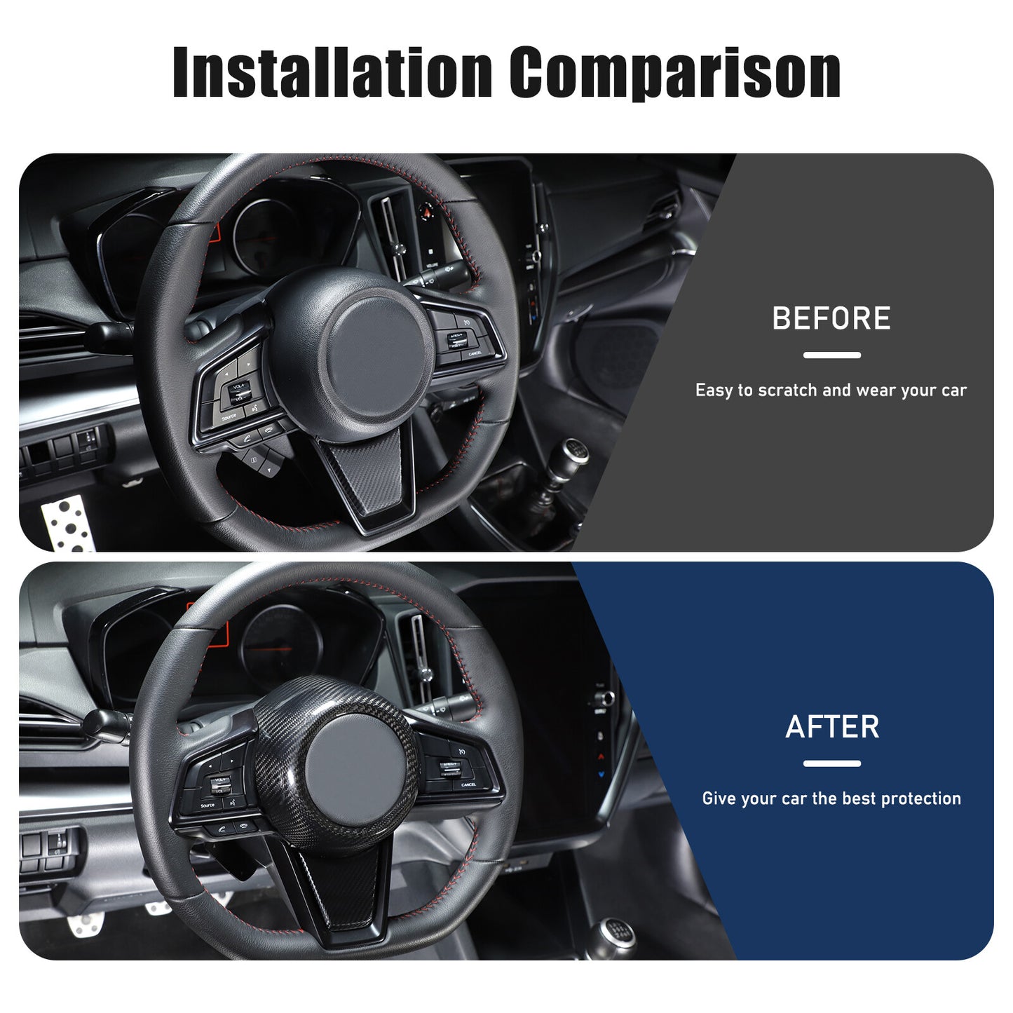 Carbon Fiber Gear Shift Knob Cover Trim ABS for 3 E90 E92 93 2005-12- v