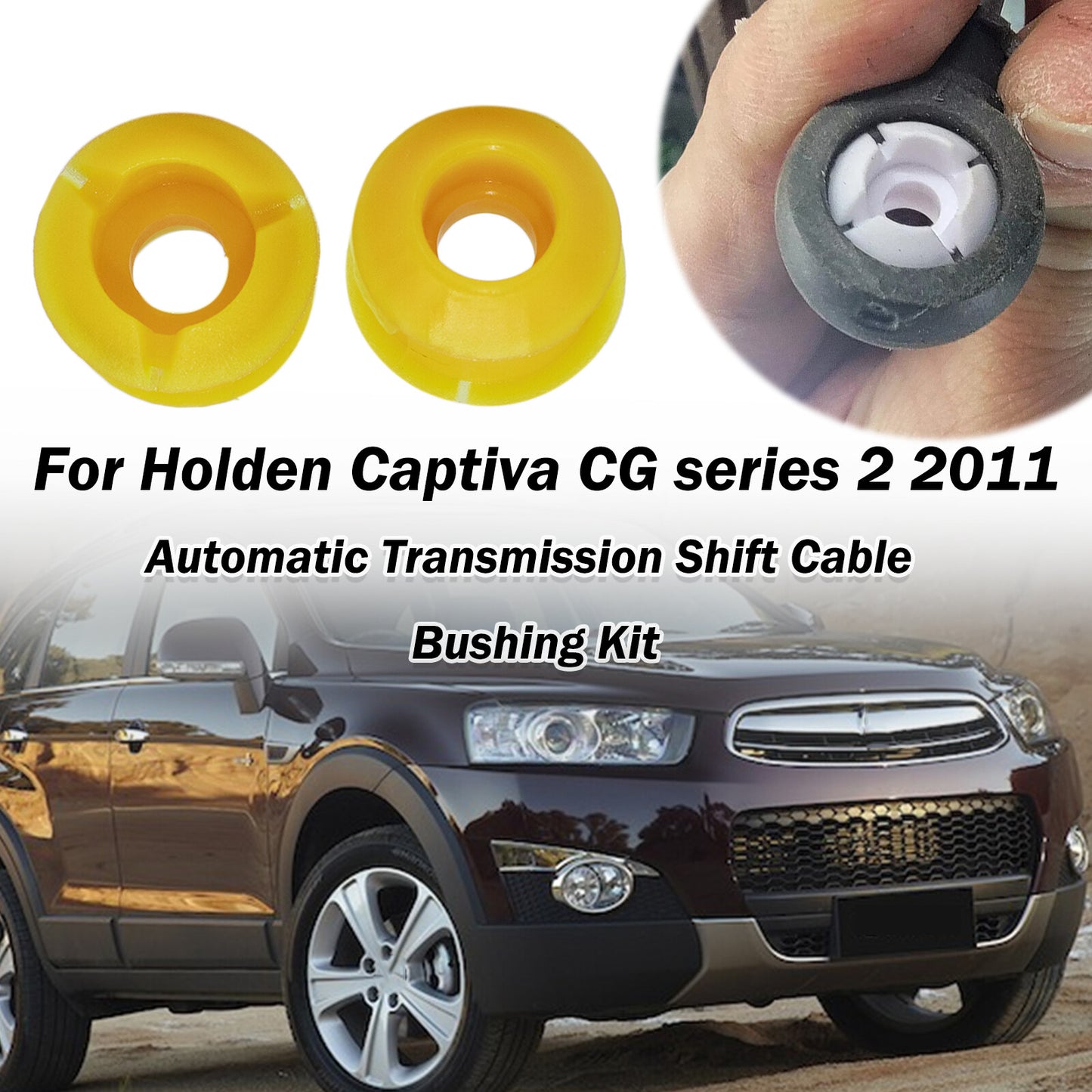 2X for Holden Captiva CG 2011 Automatic Transmission Shift Cable Bushing Grommet