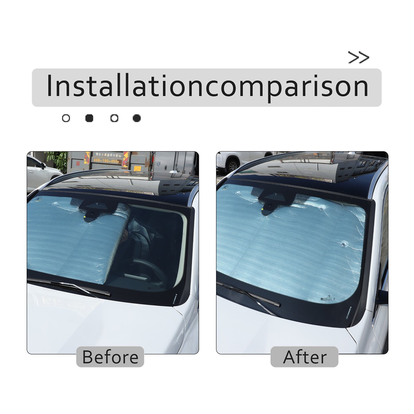 Silver windshield sunshade cover/UV block for X1, iX1, U11 22-23- n