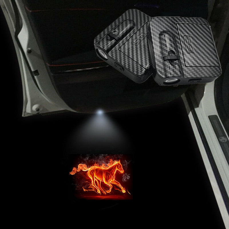 4. Suitable for Mustang Burning Red Horse Wireless Car LED Door Light Shadow Projector - n