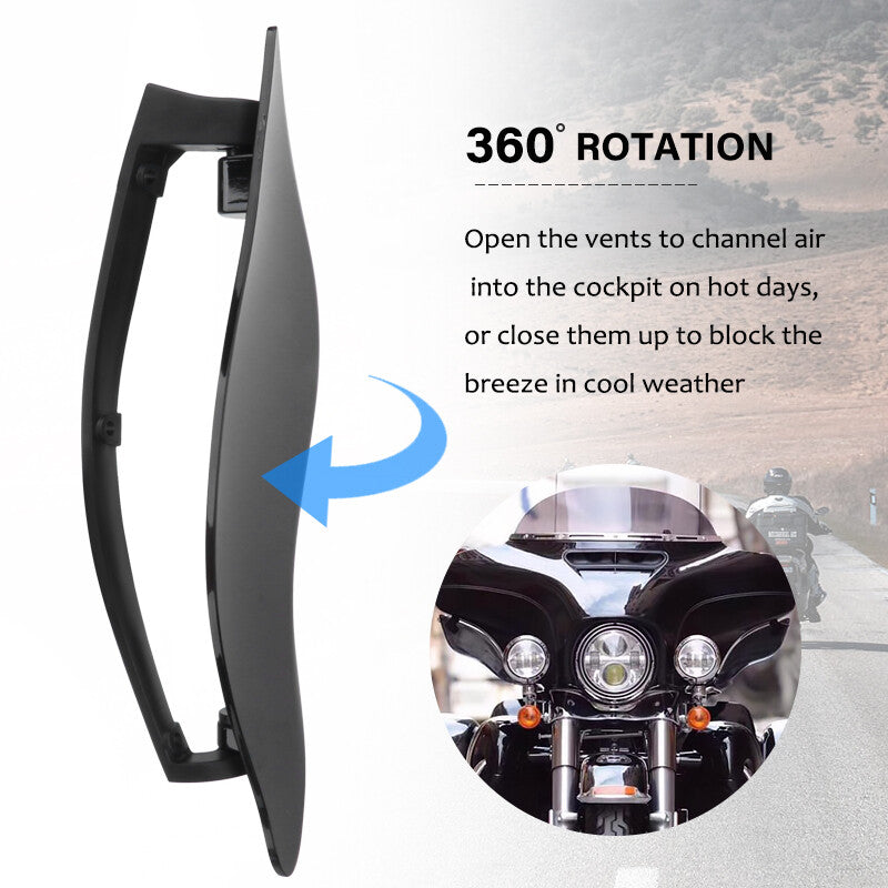 Motorcycle side wing air deflector for rectifying smoke for Harley-Davidson 2014-2022- n