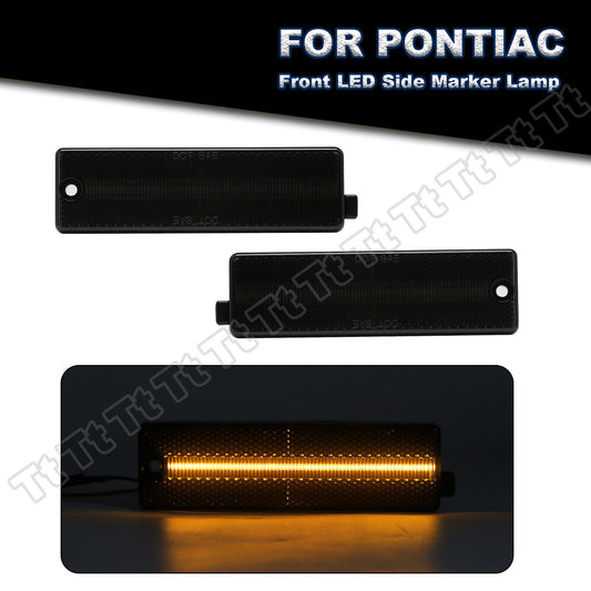 Smoked Lens LED Front Side Marker Lights for 1998 - 2002 for Pontiac Firebird Trans Am- v
