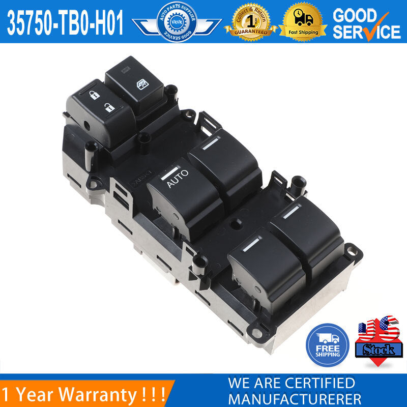 Applicable to for Honda Accord 2008, 2009, 2010 - 2012 models: Power window switch (front left).