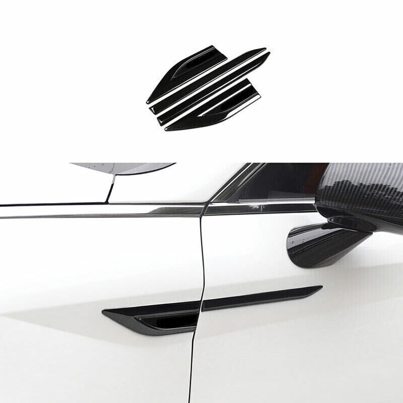 for Hyundai Sonata 2020-2023 Black Glossy 3D Side Door Fender Cover Trims Decor