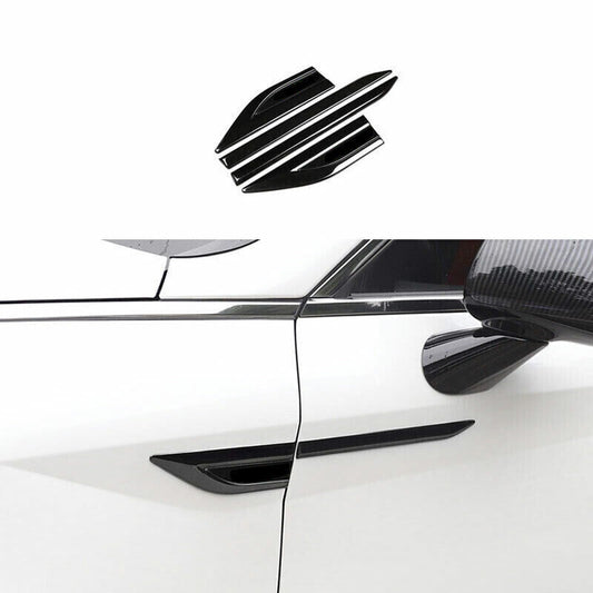 for Hyundai Sonata 2020-2023 Black Glossy 3D Side Door Fender Cover Trims Decor
