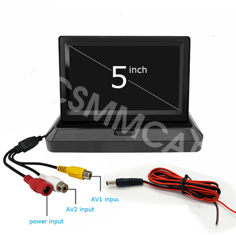 5in TFT LCD Color Foldable Monitor for Car Reverse Rear View Backup Camera DVD