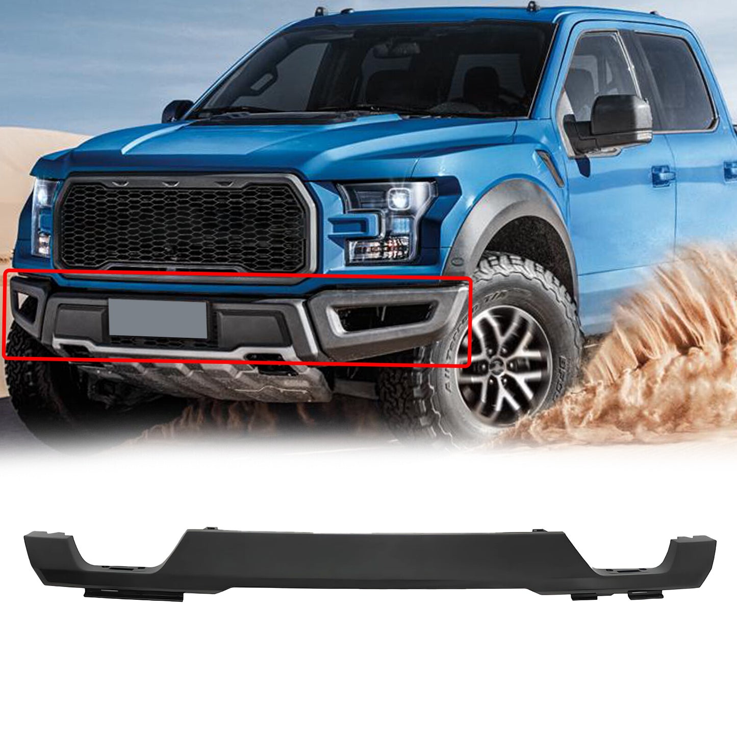 Front Bumper Lower Molding Trim Valance For 2021-2023 for Ford F150 ML34-17F771-ACW