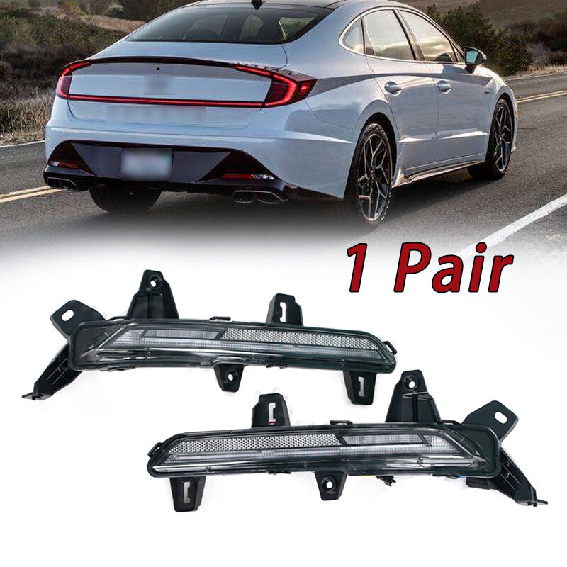 2-Pack LED Rear Bumper Reflector Stop Lights for Hyundai Sonata 2020-2022