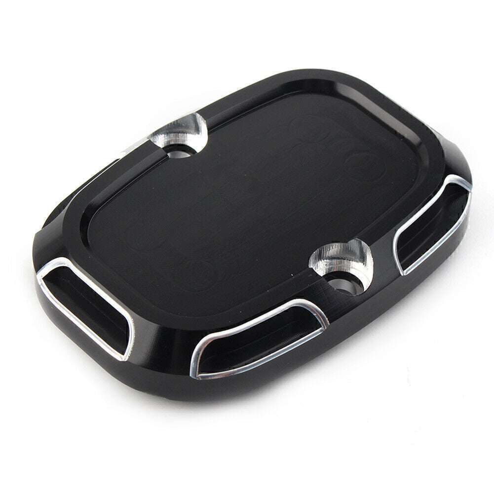 CNC Black Brake Master Cylinder Cover Cap for Harley Touring Road Glide Softail Q