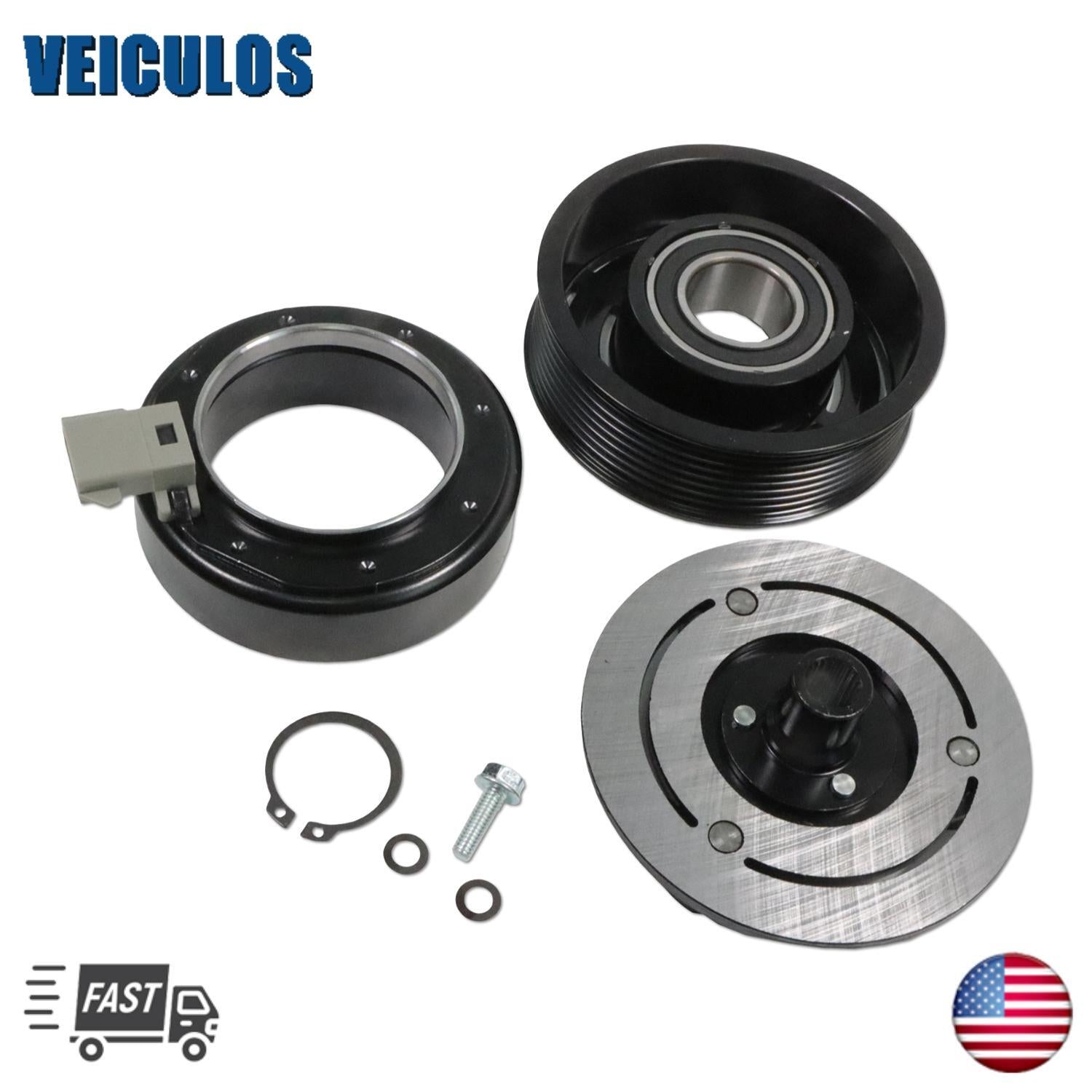 AC Compressor Clutch Kit Pulley Coil for Dodge for Ram 2500 3500 2006-2009 5.9L 6.7L