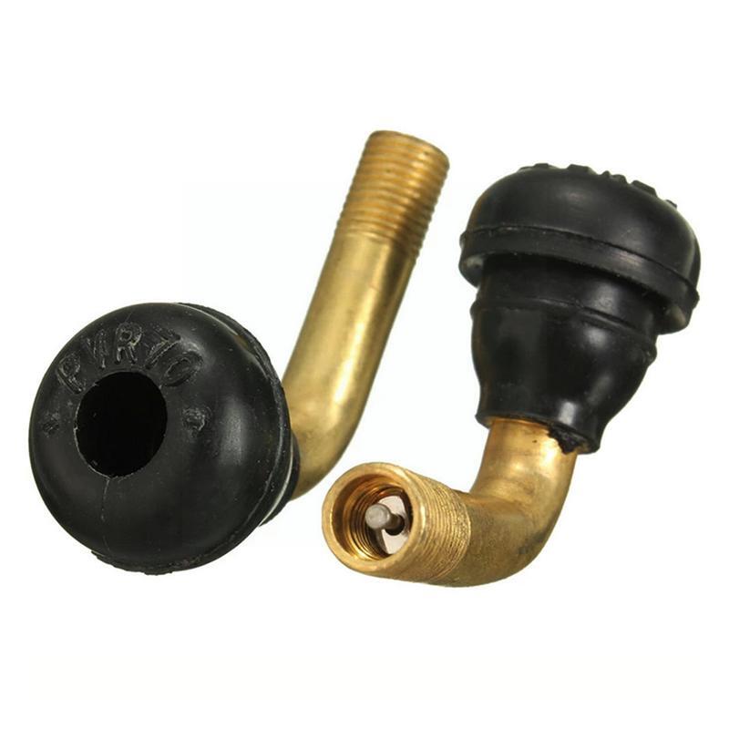 4x Bent Valve Stems Brass Metal Angle 90 Degree Side Tire Wheel Car Motorcycle