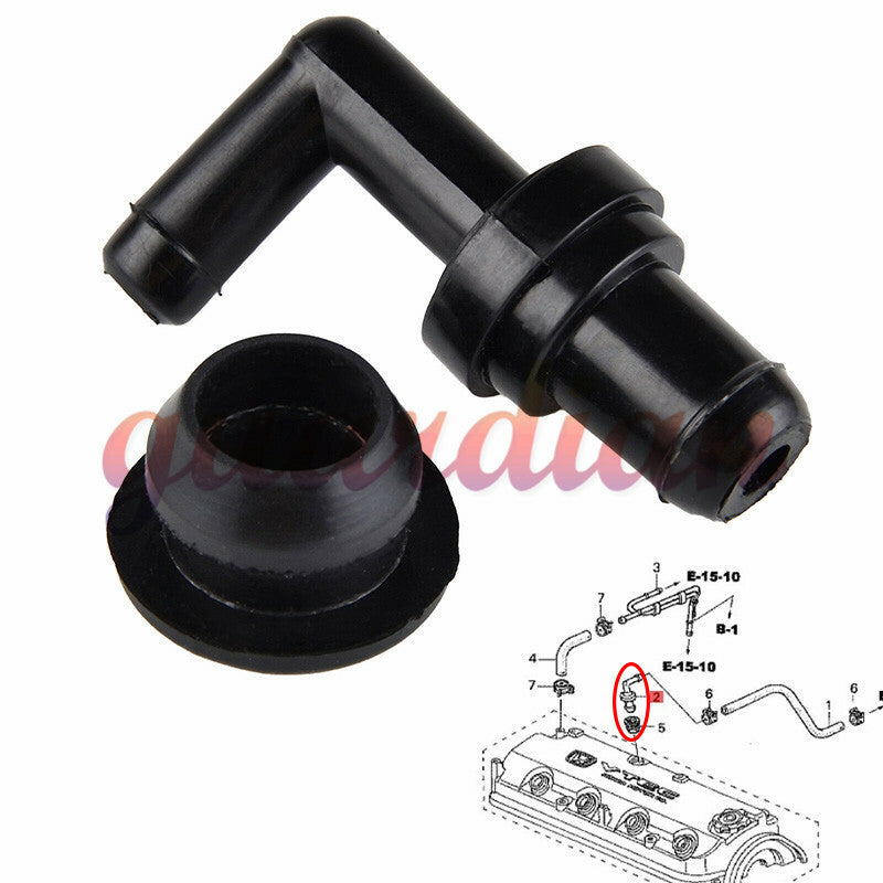 90¡ã PCV Valve Grommet Kit for Honda Accord 1990-2002 for Civic 88-00 17130-PK1-003