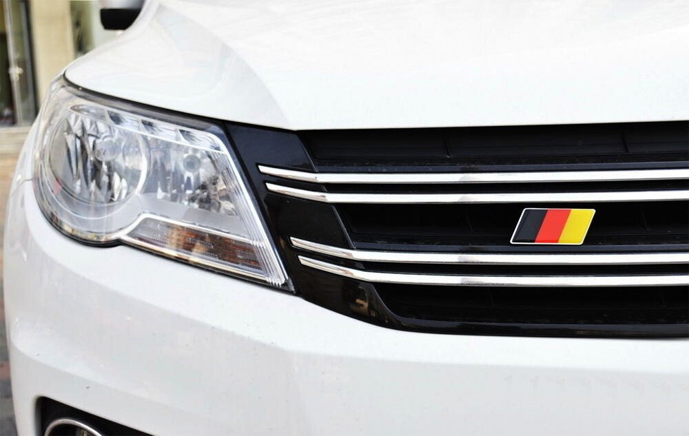 (1) The German flag car grille badge is suitable for Audi , , , etc. n