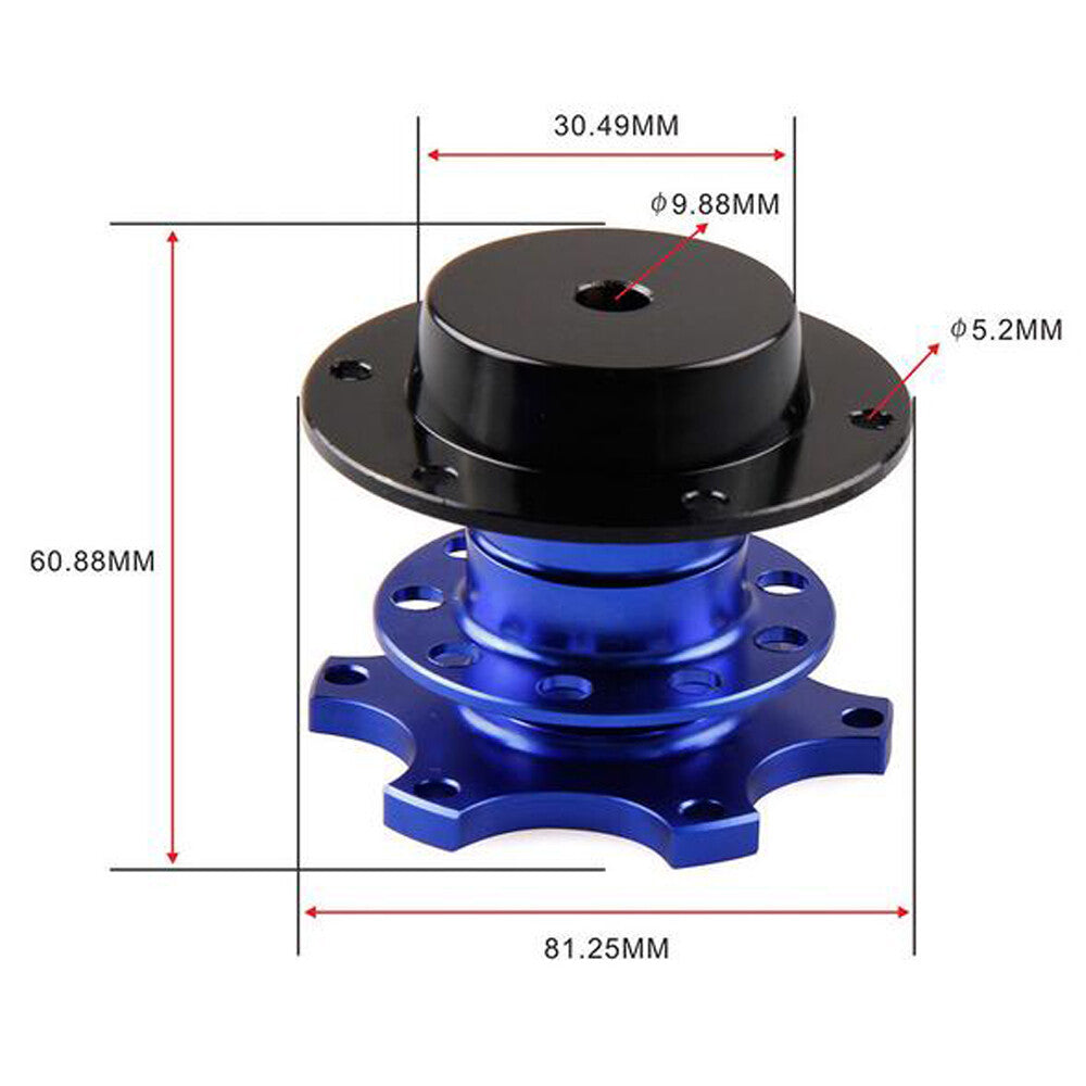 Steering Wheel Quick Release Aluminum 6 Hole Car Snap off Hub Adapter Boss Kit