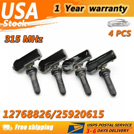 4x New 13581558 TPMS Tire Pressure Sensor 315MHz 13586335 For GM for Buick for Chevy Q