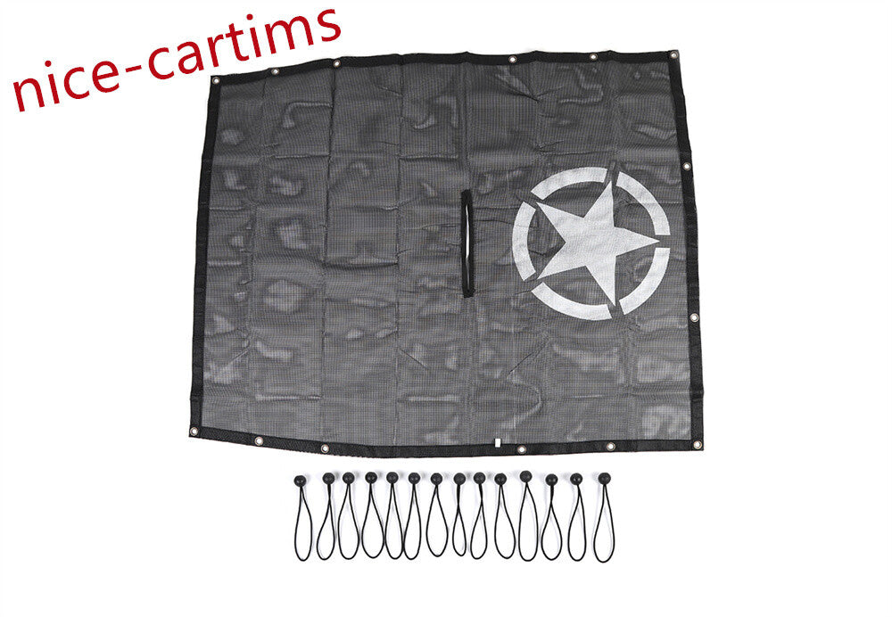 Sunshade Mesh Soft Top Cover UV Protection for Jeep for Wrangler JL 2Door 2018+ Star