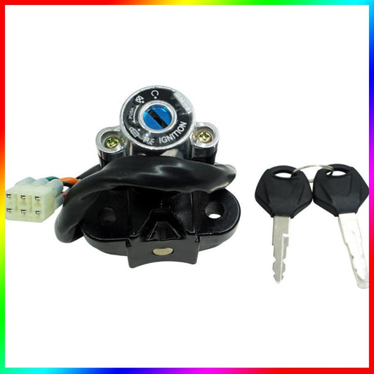 Aluminium Alloy Set Motorcycle Modified Ignition Key Lock w/ Two Keys Universal Q