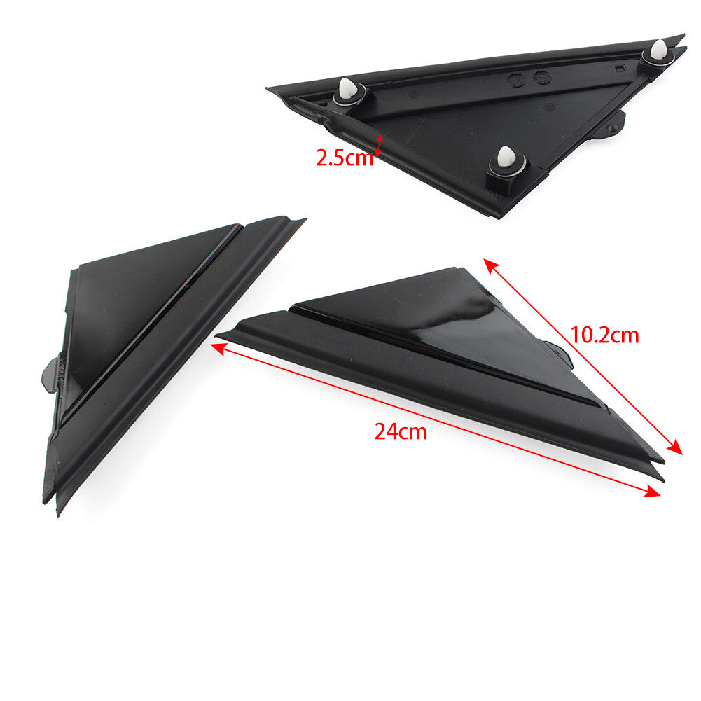 for Fiat 500 2012-19 1SH17KX7AA Car Glossy Black Door Mirror Flag Cover Molding