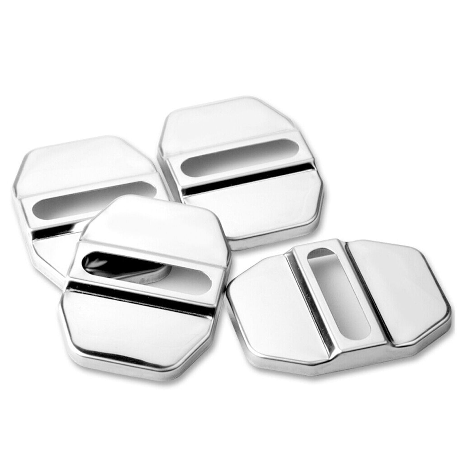 4x car interior accessories metal car door lock protective cover decor for Benz