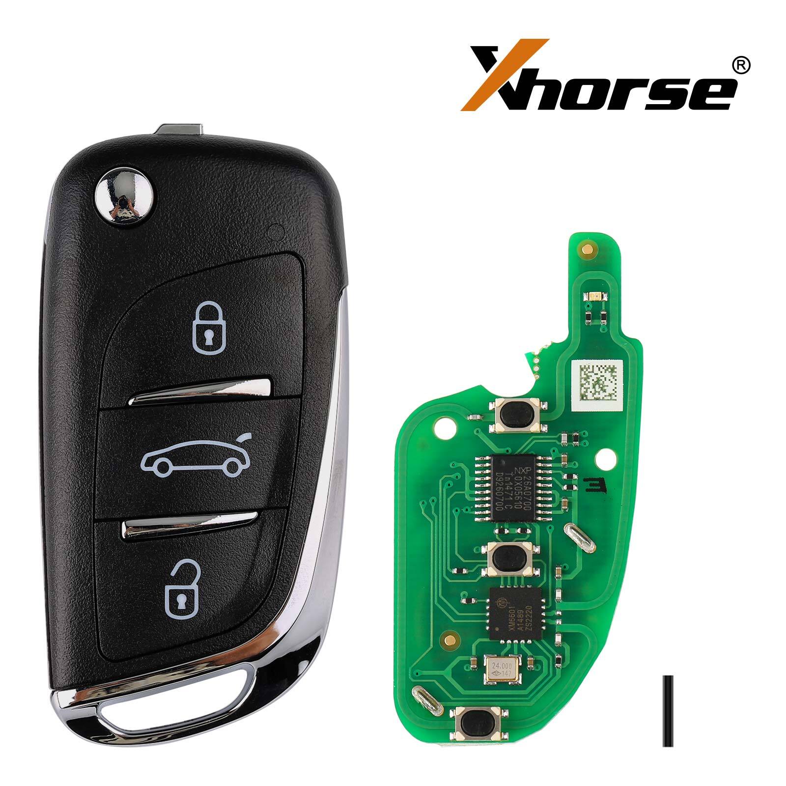 5Pcs/lot Universal Wireless Flip Remote Key for DS Style 3 Buttons XNDS00EN