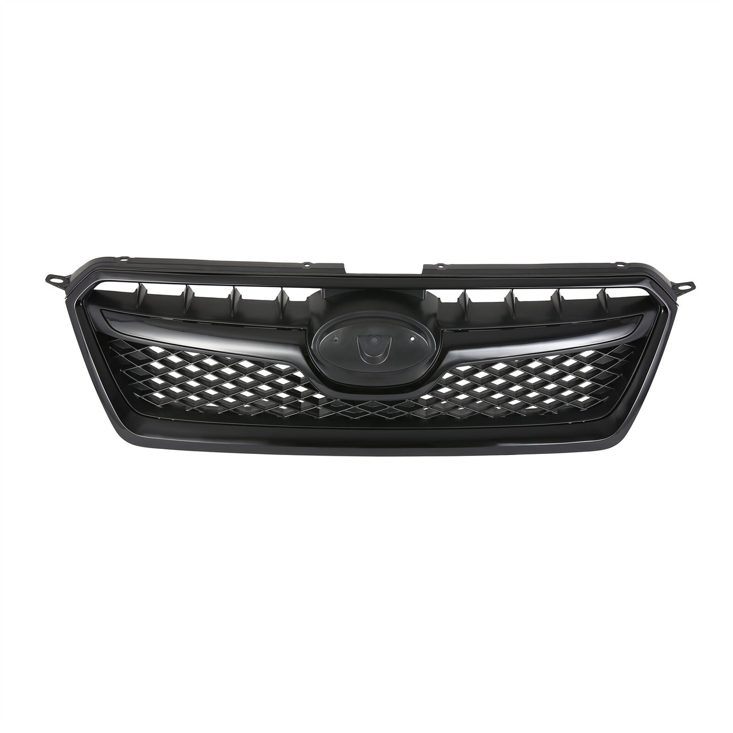 Front Bumper Grille Fits 2013 - 2015 for Subaru XV Crosstrek Glossy Mesh Grill Assembly - v