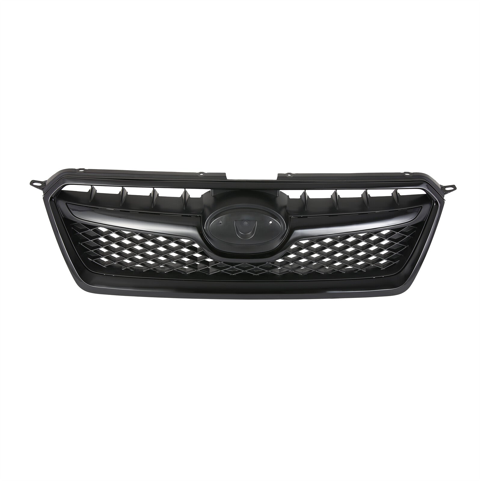 Front Bumper Grille Fits 2013 - 2015 for Subaru XV Crosstrek Glossy Mesh Grill Assembly - v