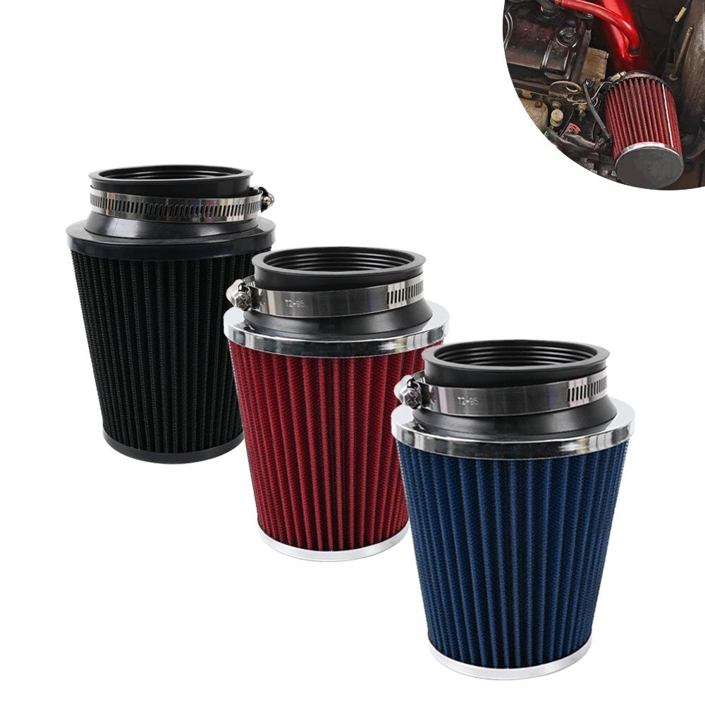 3 76mm High Flow Inlet Dry Air Filter Cold Air Intake Cone Replacement Q