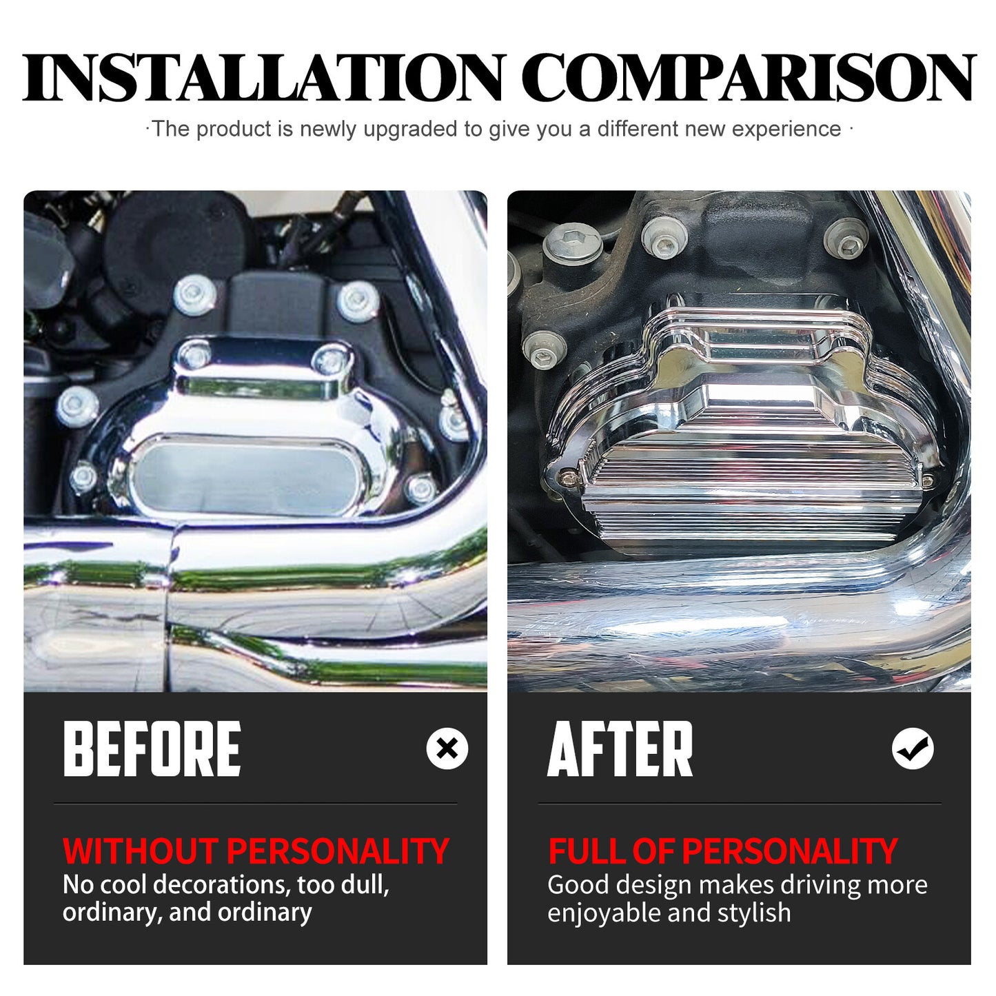Chrome Gauge Transmission Side Cover for Harley Touring Electra Road Glide 14-23