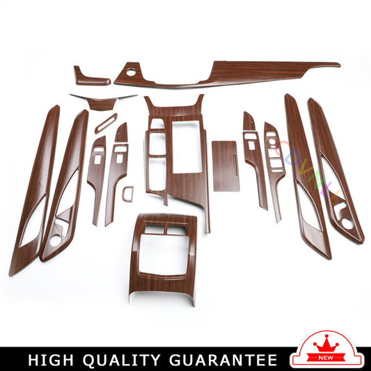 for Cadillac CT6 2016-2020 Wood Grain Interior Centre Decoration Full Set Trims