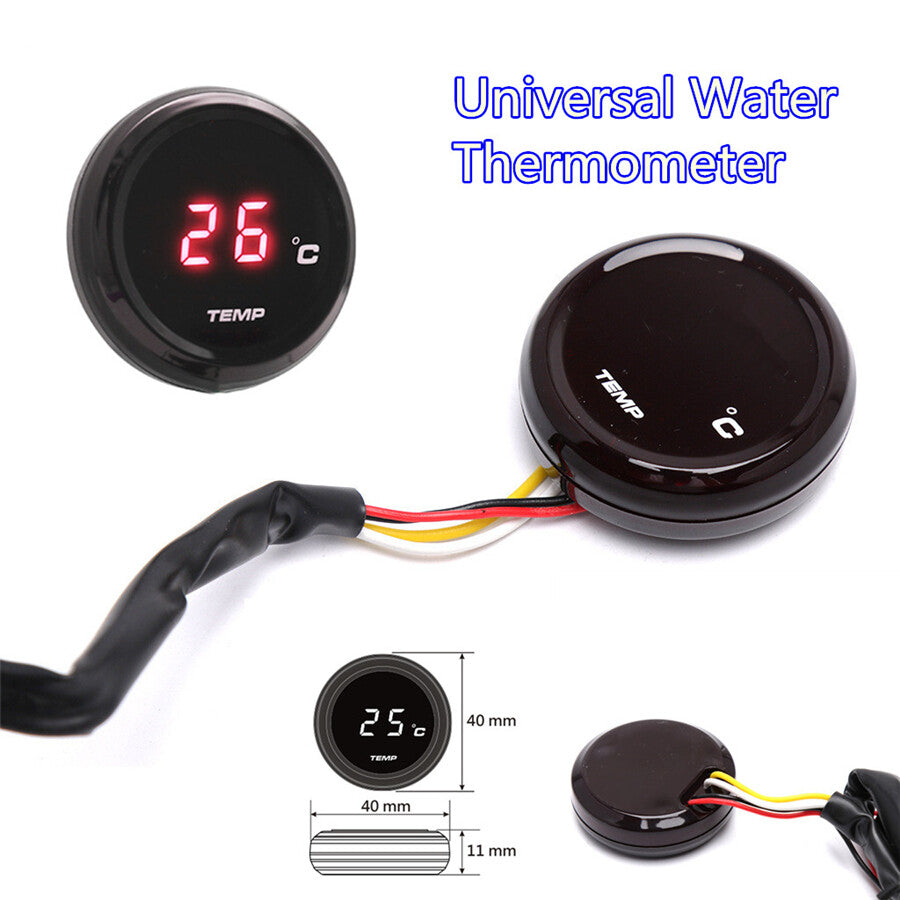 Water digital display meter with 22 mm temperature sensor adapter - n