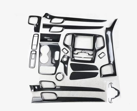 18x for Jeep Grand Cherokee 2014-2019 ABS Carbon Fiber Interior Kit Cover Trim