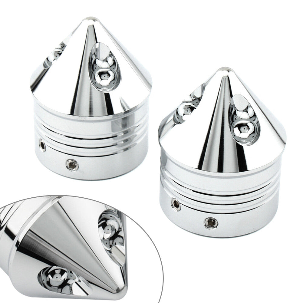 Front Wheel Axle Nut Covers Cap for Harley Touring Road Glide Dyna