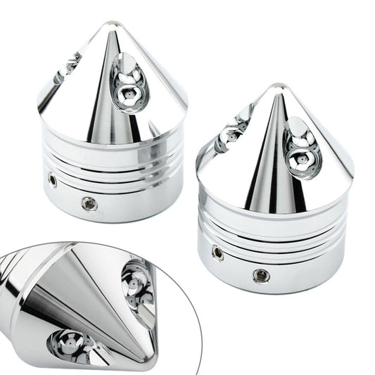 Front Wheel Axle Nut Covers Cap for Harley Touring Road Glide Dyna