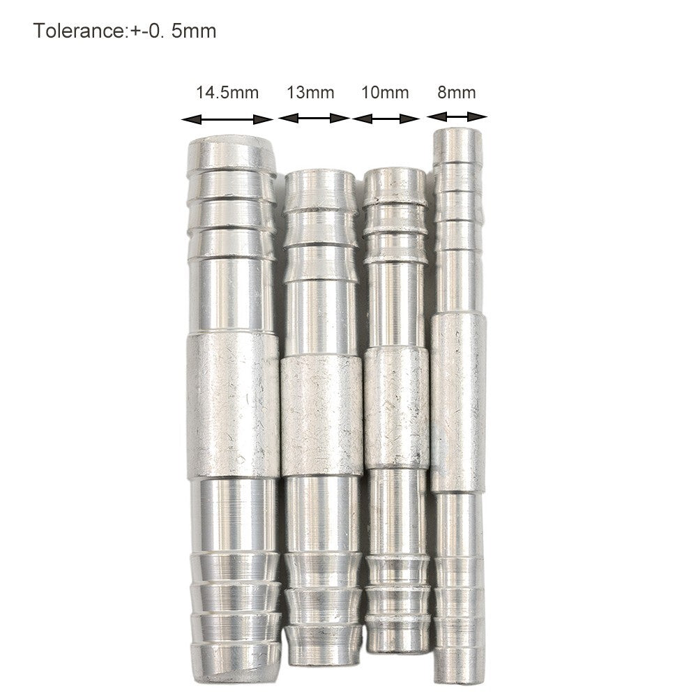4pcs Set A/C Hose Barb Straight Splice Push-In Fitting Aluminium #6/8/10/12 Part v