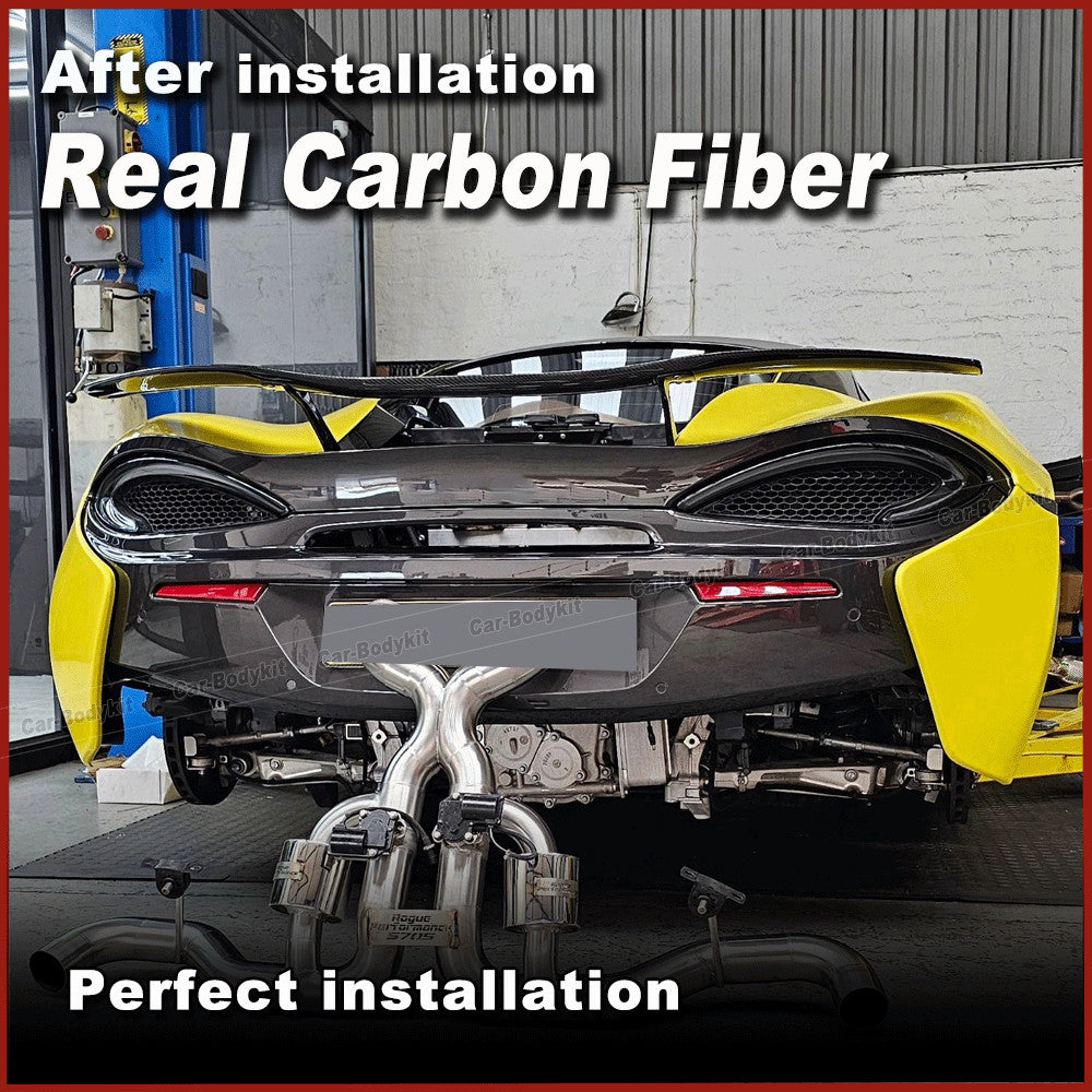 Fit for McLaren 540C 570S 2Door 15-19 Real Carbon Rear Trunk Spoiler Sport Wing