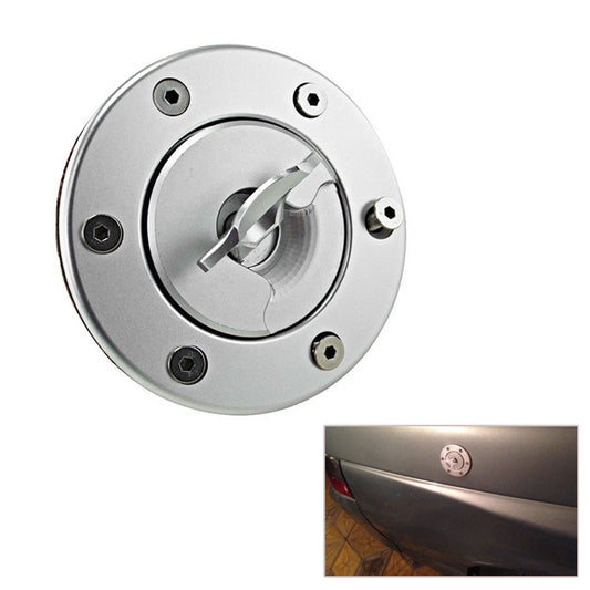 Universal 35.5mm Fuel Cell Fuel Tank Cap, Recessed Mount, 6-Hole Anodized Steel Billet Aluminum Alloy n