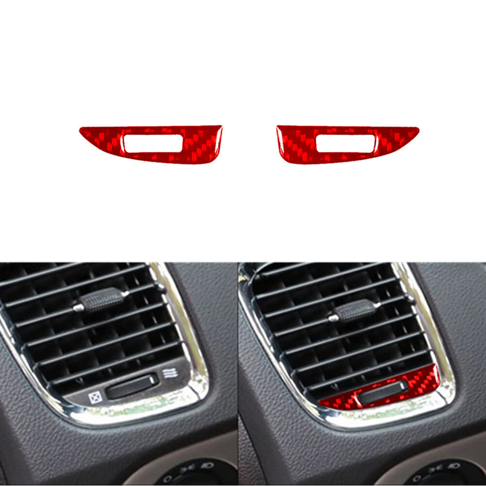 Red Carbon Fiber Side Air Vent Swtich Trim for Dodge Durango 2014-2020 Type B
