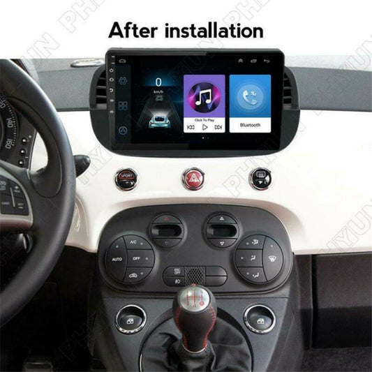 Stereo radio, CarPlay, 9-inch Android 10.1, GPS, WIFI, compatible with 2007-2015 for Fiat 500. n
