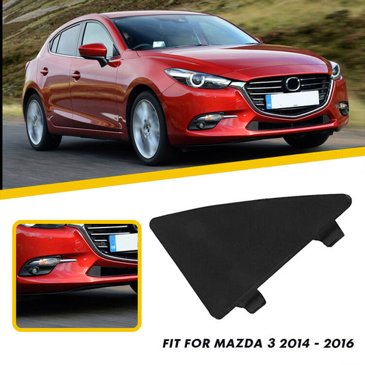 2-Piece Front Bumper Lower Grille Triangle Cap Tow Hook Cover for 2014-2016 for Mazda 3 n