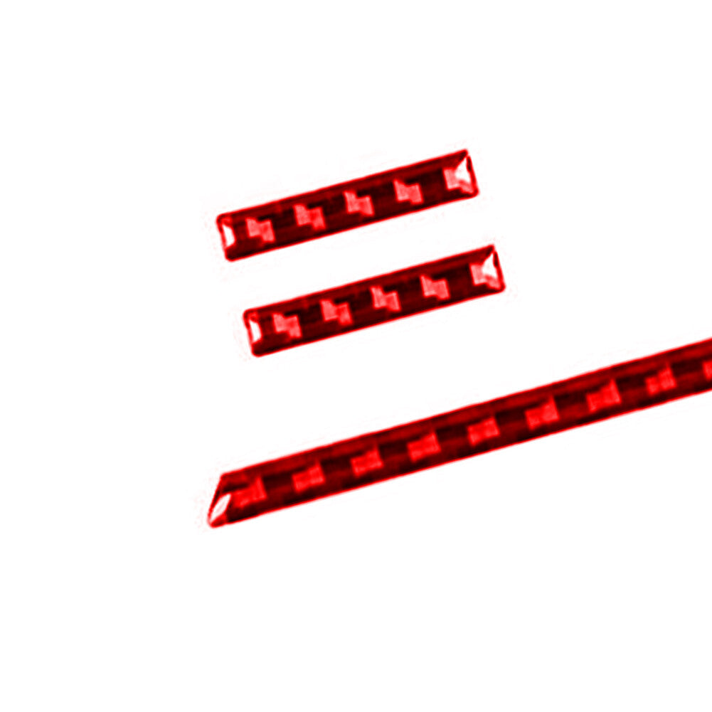 3Pcs Red Carbon Fiber Central Air Outlet Cover Trim for Porsche Taycan 2019-2022