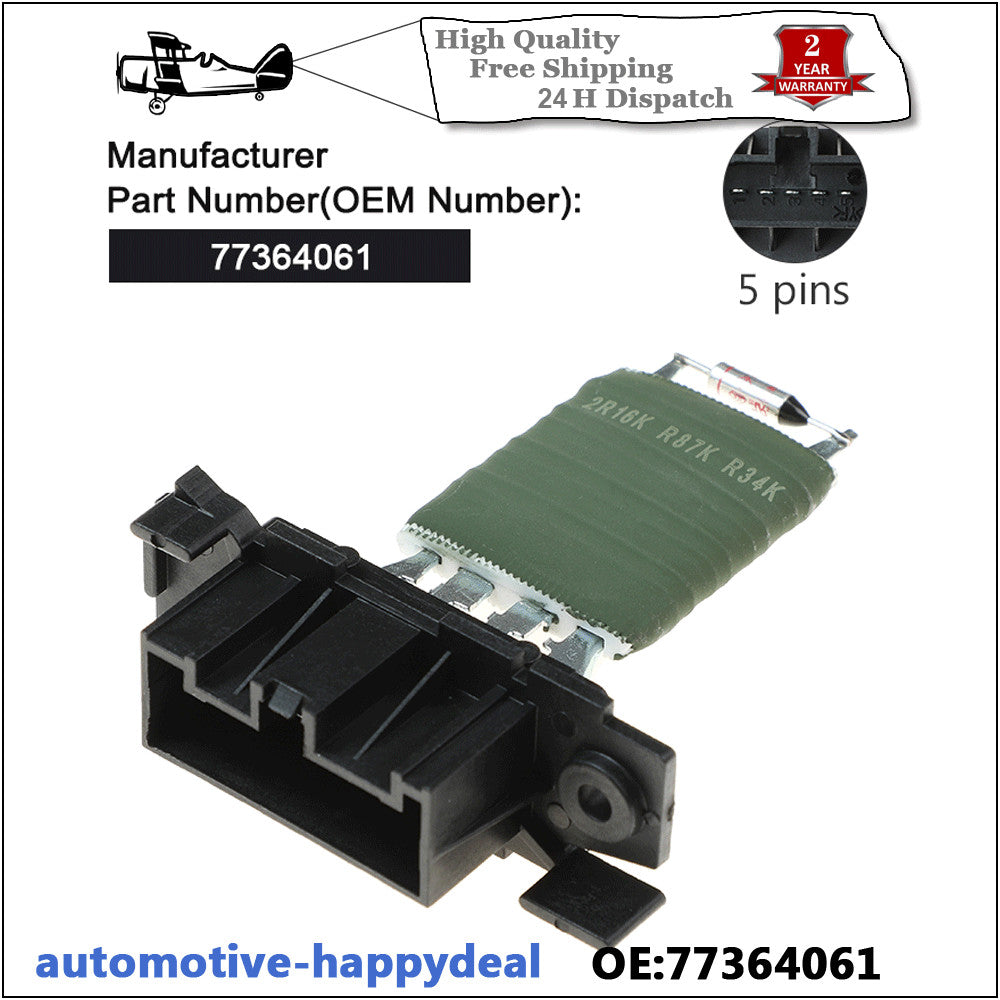 for FIAT DOBLO/PUNTO/GRAND PUNTO AND QUBO HEATER FAN RESISTOR 77364061