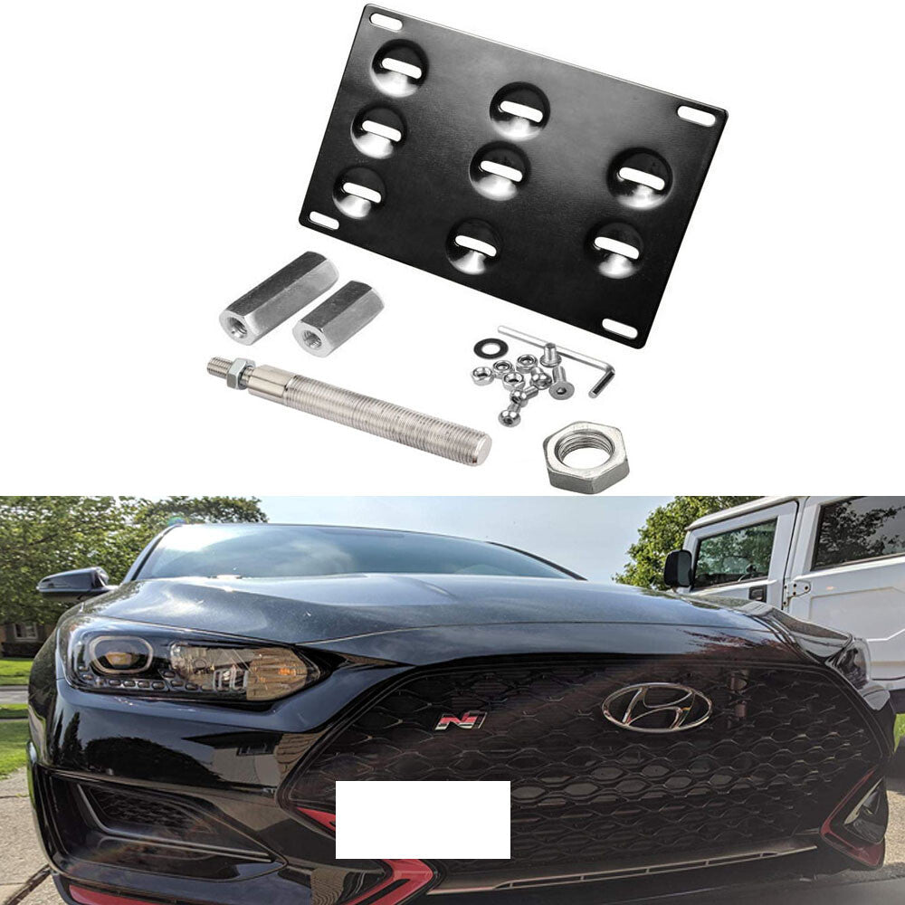 Tow Hook License Plate Mounting Bracket Holder for Hyundai for Veloster 2019-2022