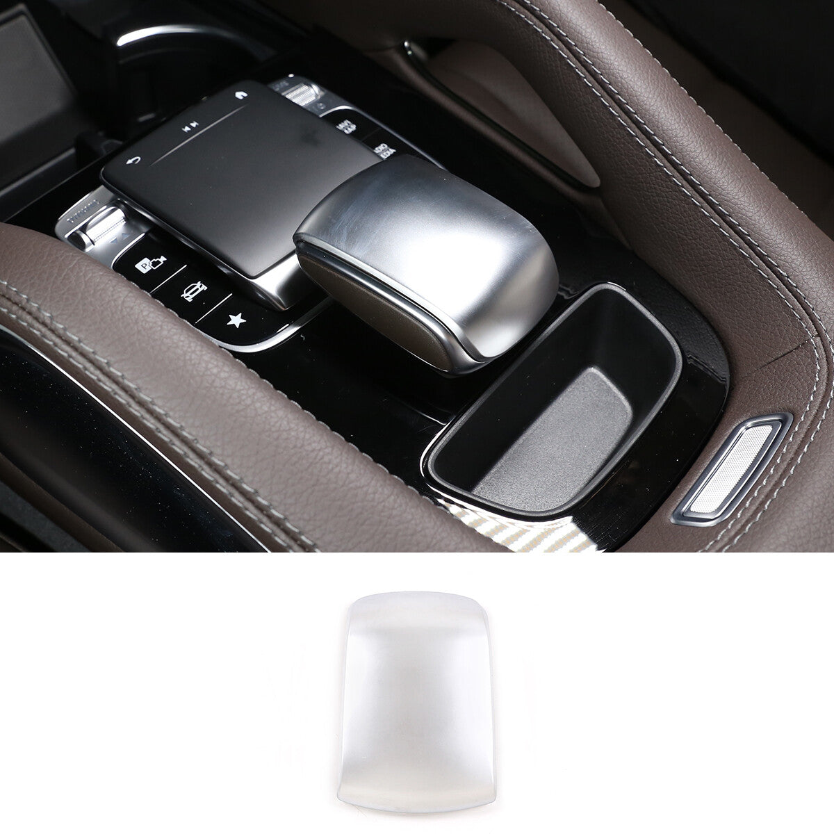 Silver car center console headrest trim for GLE GLS 2020 - 2022 n